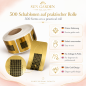 Preview: Modellierschablonen eckig Gold 500 Stück
