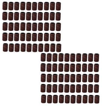 100 x  Nagelfräser grobe Schleifhülsen 80# Körnung - Schleifbänder -Schleifkappen für Elektrische Nagelfräser