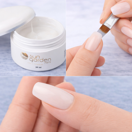 Preview: 30ml UV Aufbaugel - Milky White Make Up Gel - milchig weiss