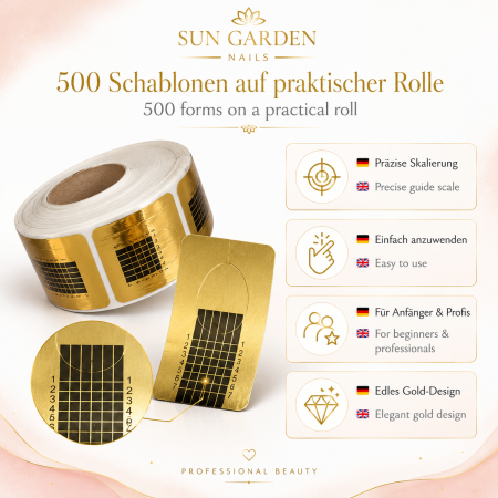 Preview: Stencil per modellare oro quadrato 500 pezzi