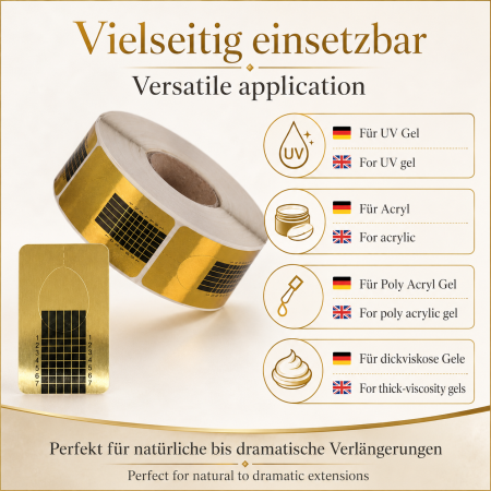 Preview: Stencil per modellare oro quadrato 500 pezzi