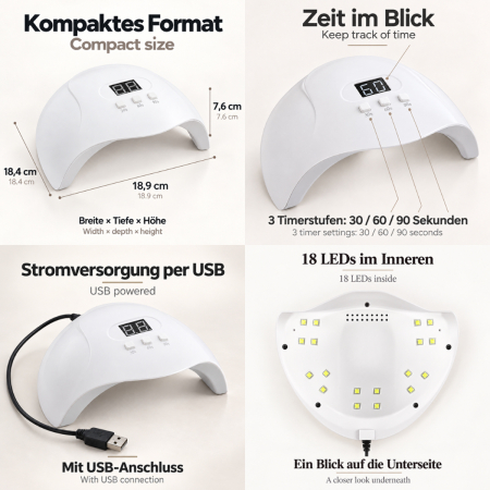 Preview: Set iniziale di gel UV STARLIGHT + dispositivo UV