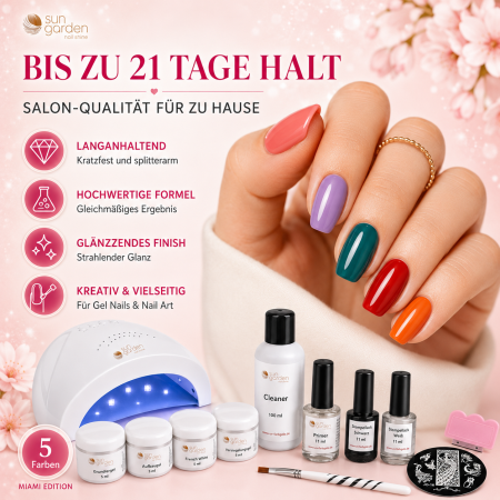 Preview: UV Gel Starterset MIAMI - Nagelstudio Set