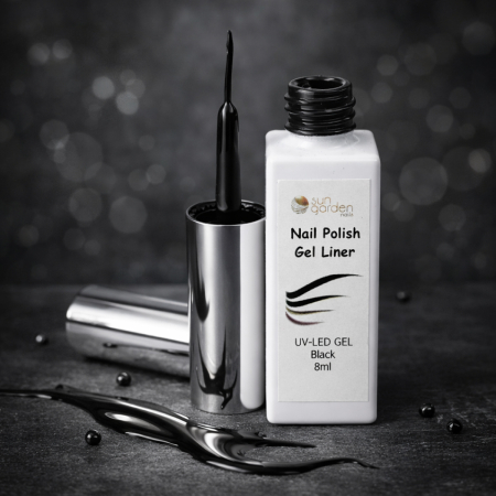 Preview: Nail Polish Nail Liner Black 8ml & White 8ml – Precise UV nail art polish for intricate designs