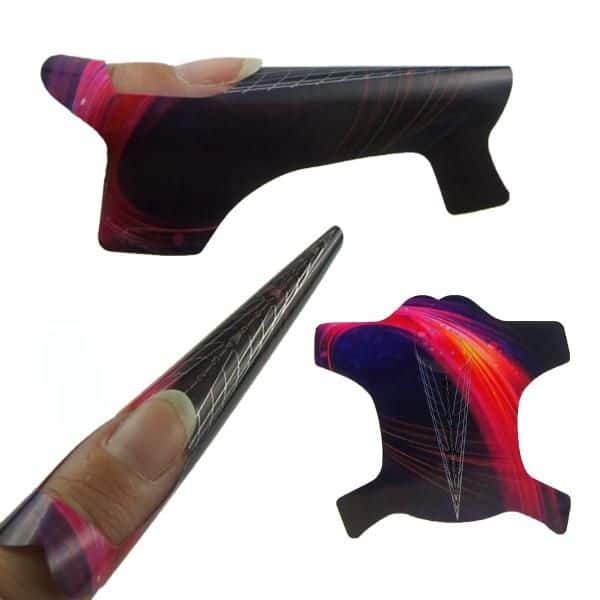 500 Stück FO-70 Große Stiletto Nagelschablonen Selbstklebende Verlängerungsfolie Modellierschablonen Schablonen für künstliche Fingernagel