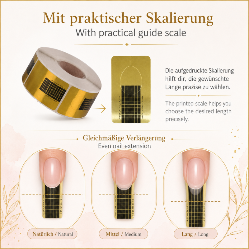 Modellierschablonen eckig Gold 500 Stück