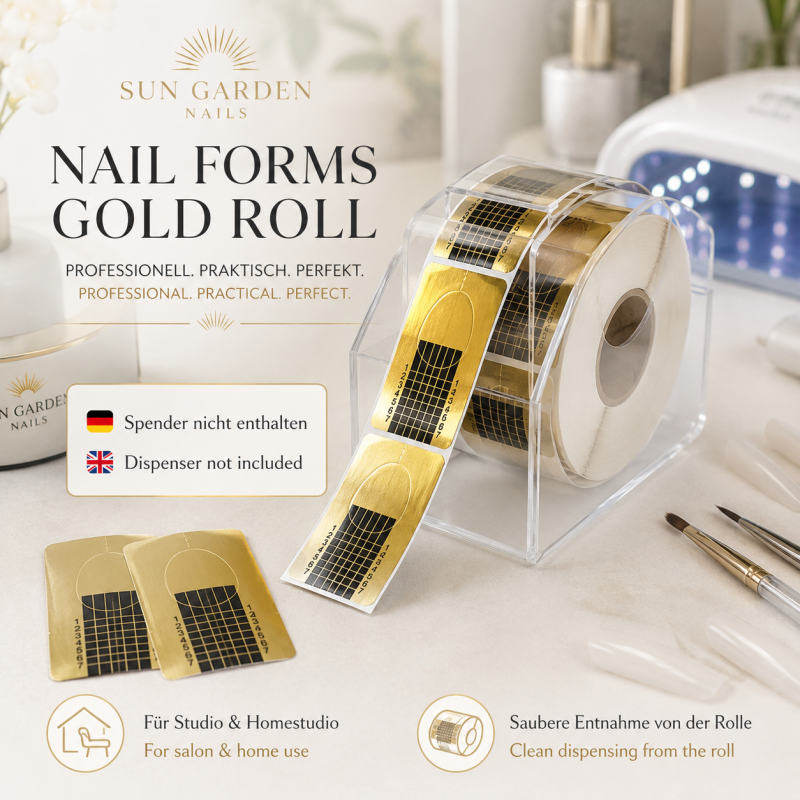 Modellierschablonen eckig Gold 500 Stück