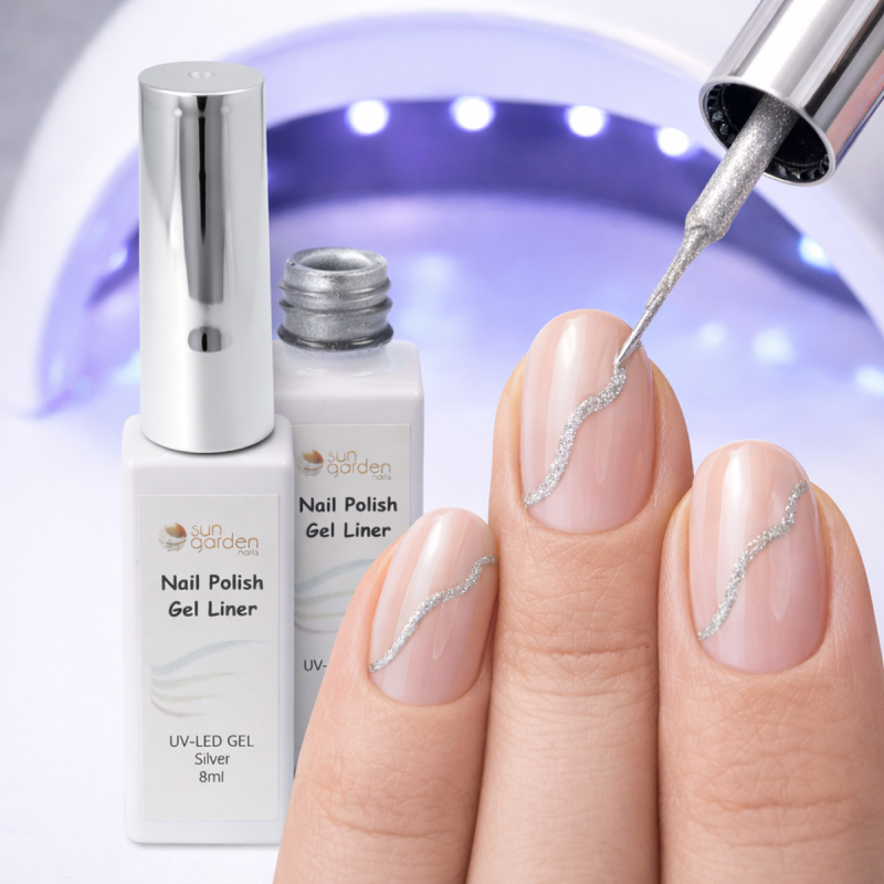Nail Polish Nail Liner Silver 8ml – Präziser Nailart-Lack für feine Linien & Designs