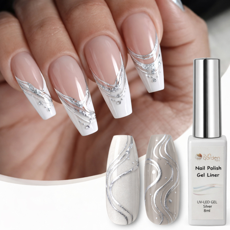 Nail Polish Nail Liner Silver 8ml – Präziser Nailart-Lack für feine Linien & Designs