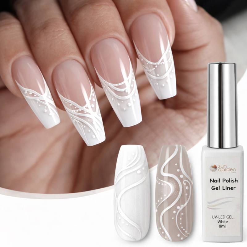 Nail Polish Nail Liner White 8ml – Präziser Nailart-Lack für feine Linien & Designs