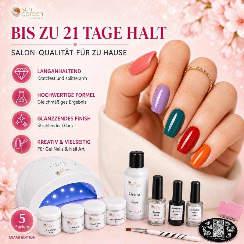 UV Gel Starterset MIAMI - Nagelstudio Set