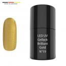 LED/UV Gellack, Hybrid Polish,  19 Brilliant Gold 6 ml