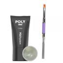 Poly Acryl Gel in the tube CLEAR 30g and Poly Gel brush flat straight incl. Spatula