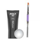 Poly Acryl Gel in the tube SUPER WHITE 30g and Poly Gel brush flat straight incl. Spatula
